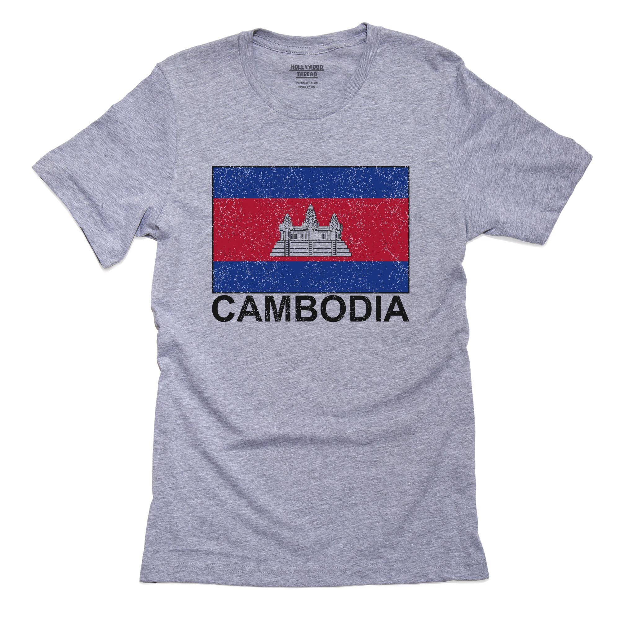 Cambodia Flag – Special Vintage Edition T-Shirt, Framed Print, Pillow, Golf Towel