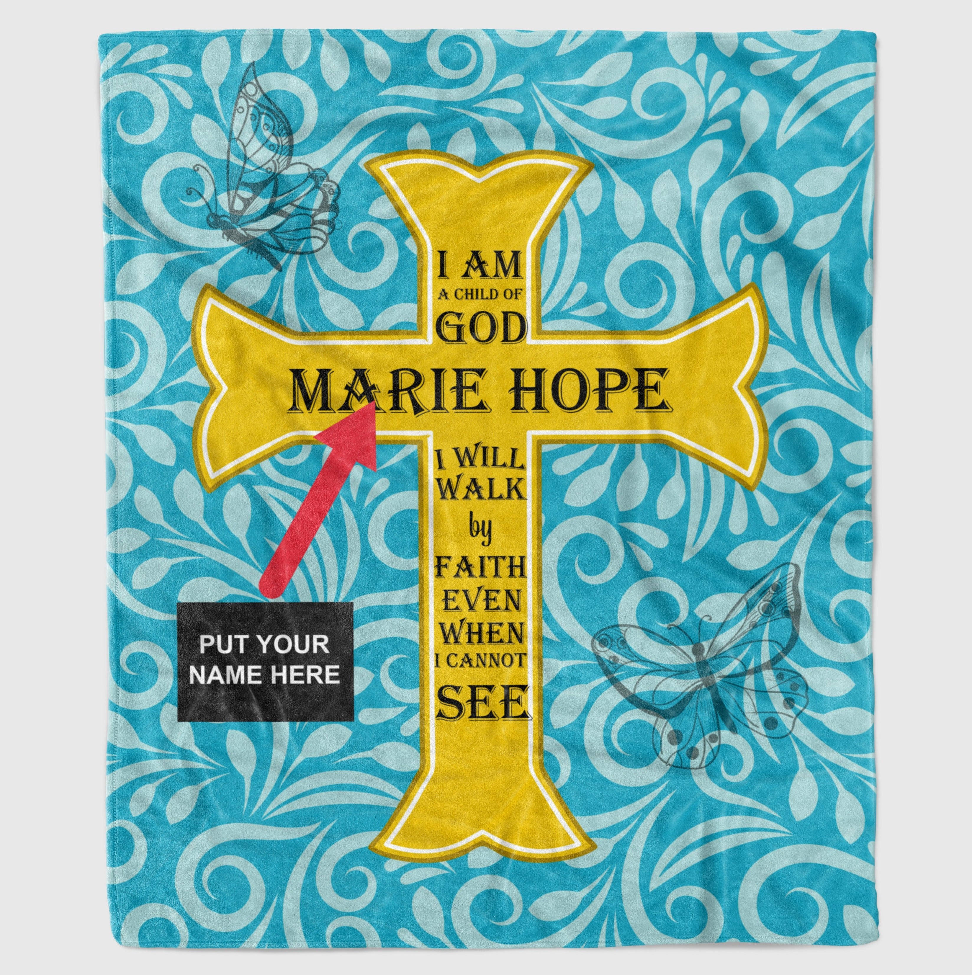 Custom Name Religious Christian Blanket