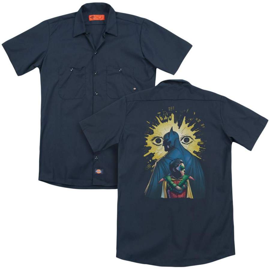 Batman – Watchers (Back Print) Adult Work Shirt