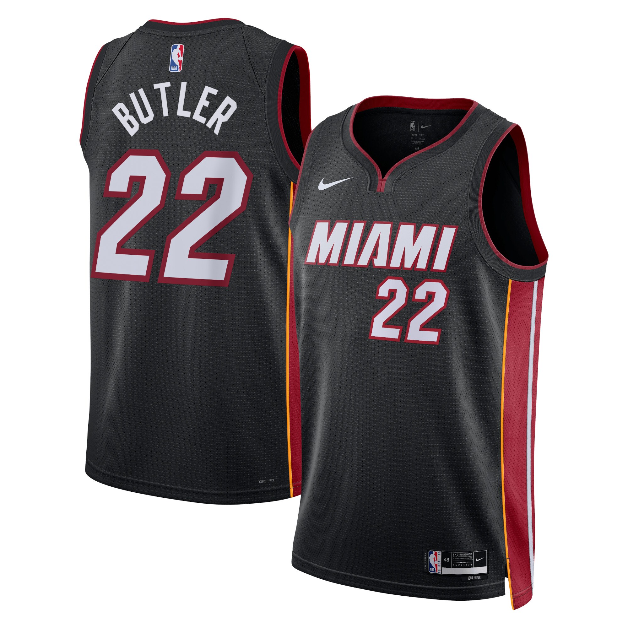 Miami Heat Icon Edition Swingman Jersey – Black – Jimmy Butler – Unisex