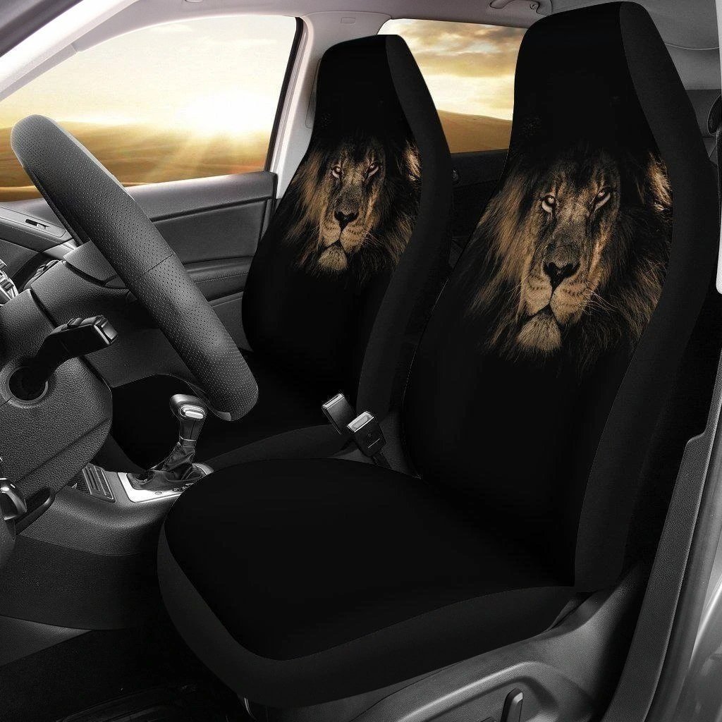 Lion In Black Car Seat Covers