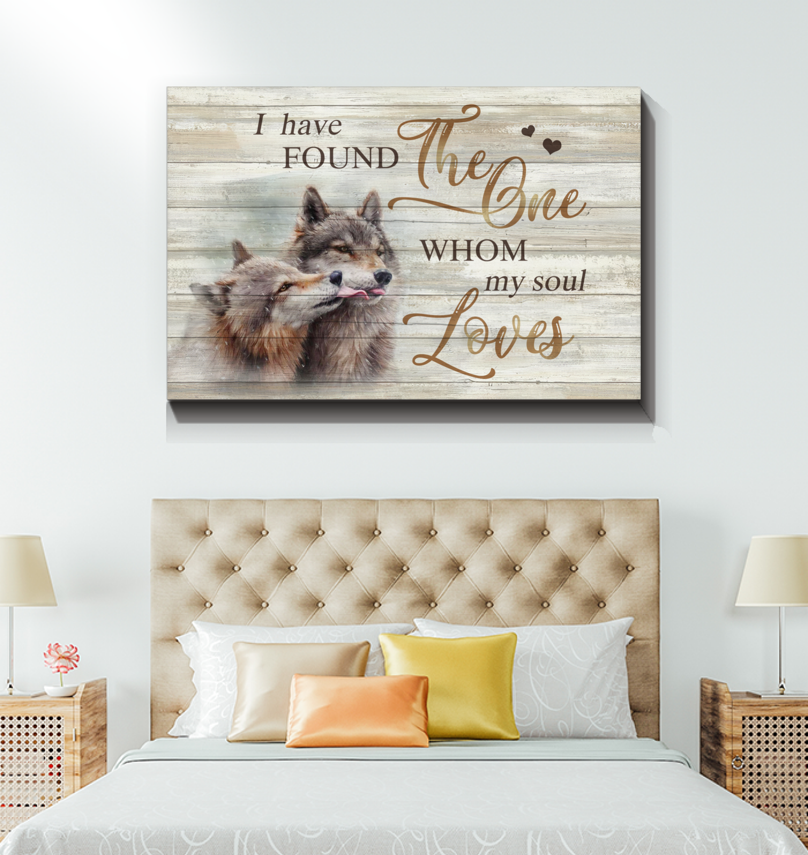 Wolf Premium Wall Art Canvas – I Have Found The One Whom My Soul Loves Premium Canvas