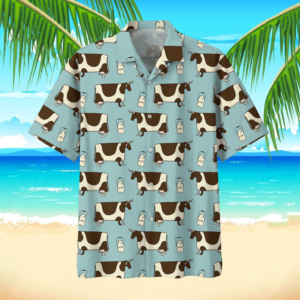 Cow Hawaii Beach Shirt 6 Ha13560