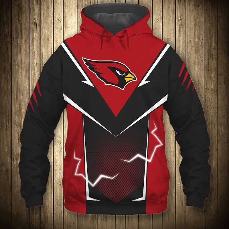 Arizona Cardinals Hoodie Lightning Graphic Gift For Men