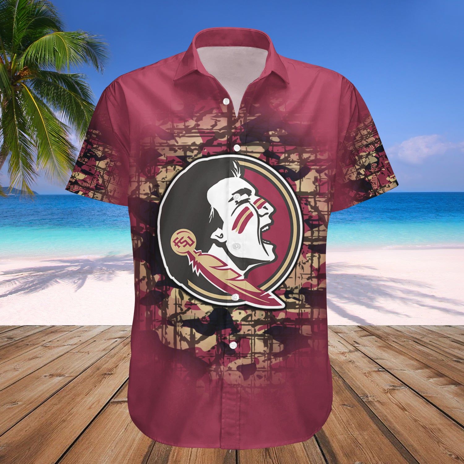 Florida State Seminoles Hawaii Shirt Camouflage Vintage – NCCA