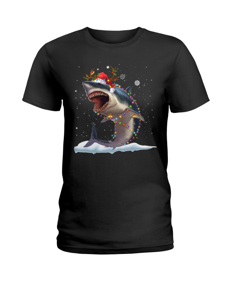 Shark Christmas Fb Ladies T-Shirt