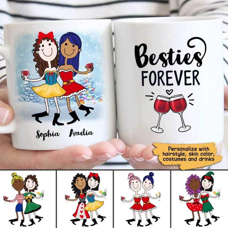 Partners In Wine Bestie Personalized Mug