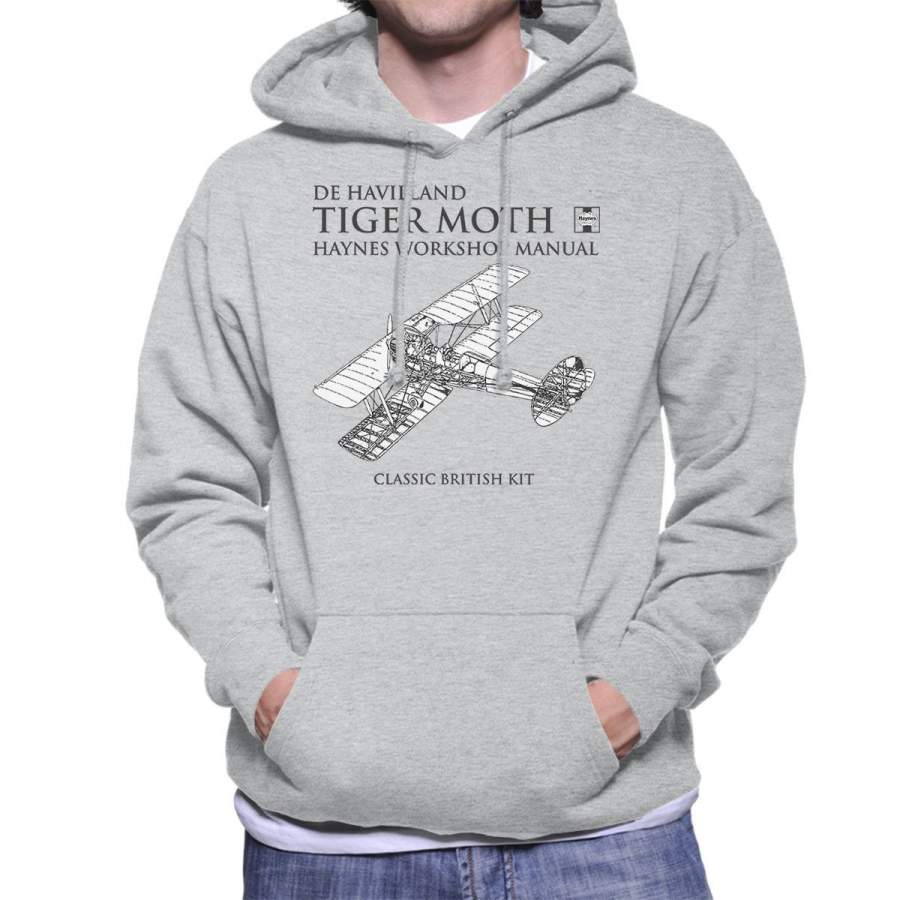 Haynes Owners Workshop Manual de Havilland Tiger Moth Men’s Hooded Sweatshirt