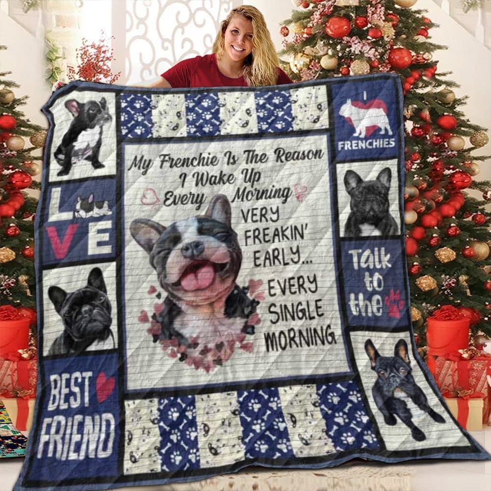 French Bulldog All I Ask Quilt Blanket Christmas Christmas Gifts Merry Christmas Holiday Gifts Gift Dhc03011807Dd