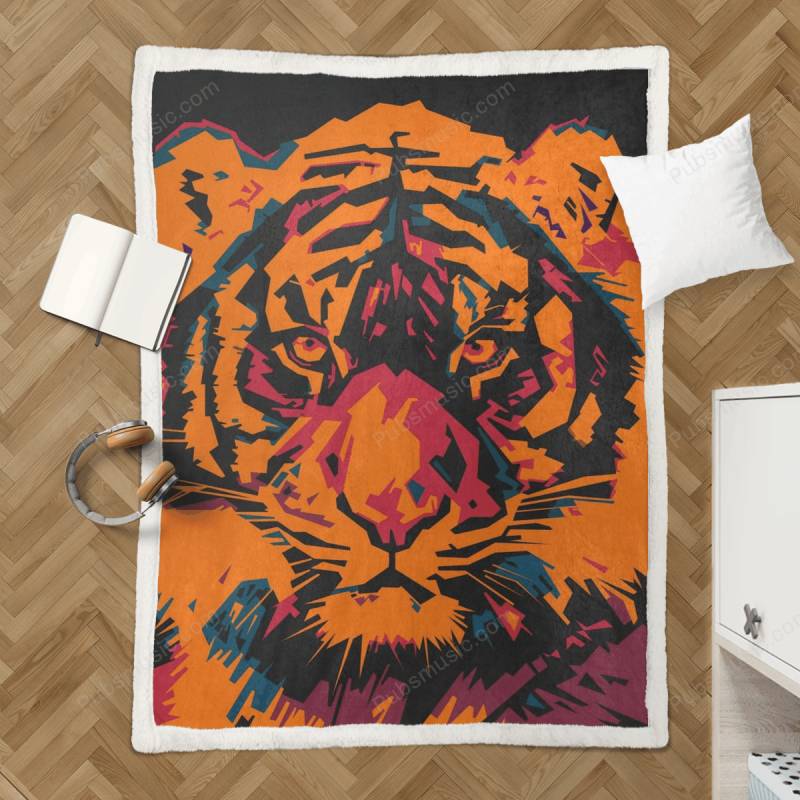 Tiger face – Animal Wpap Sherpa Fleece Blanket