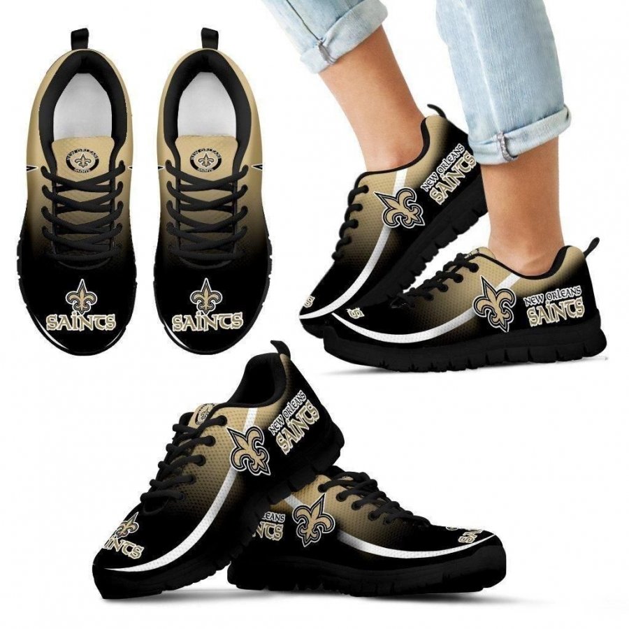 Mystery Straight Line Up New Orleans Saints Sneakers #231