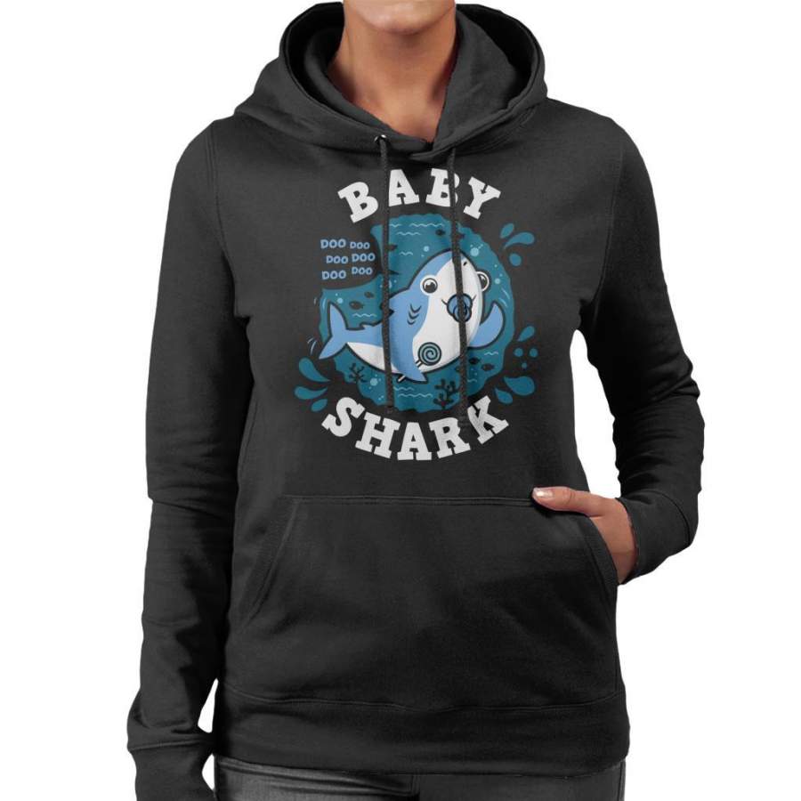 Baby Shark Family Boy Pacifier Women’s Hooded Sweatshirt