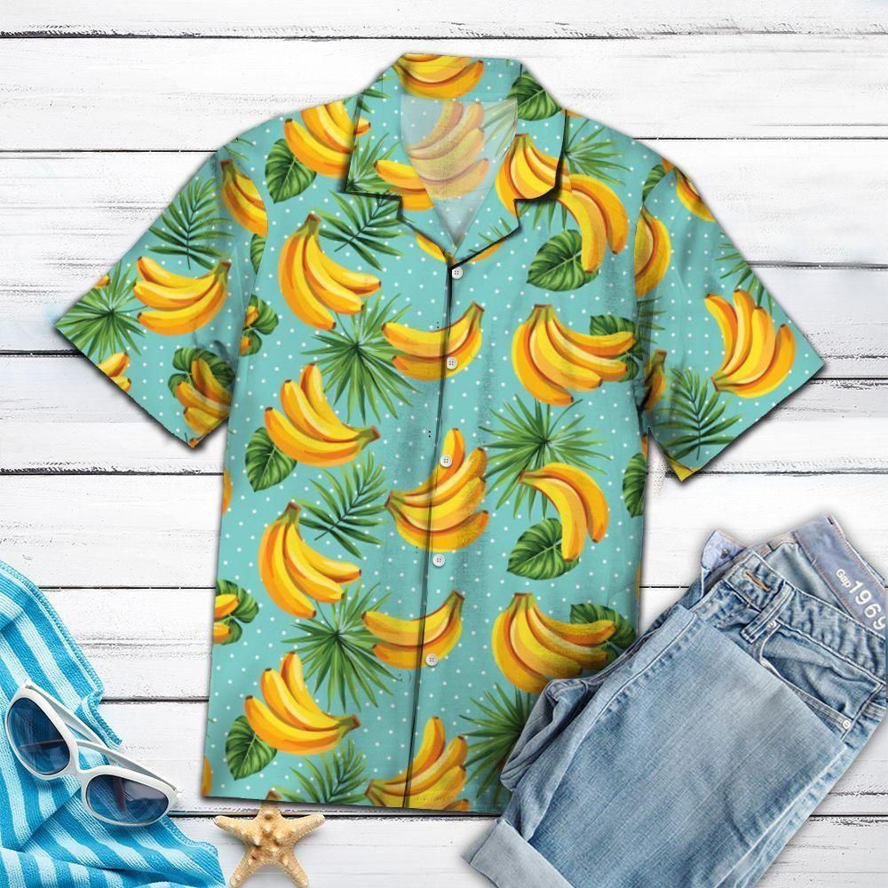 Bananas Aloha Hawaiian Shirt Colorful Short Sleeve Summer Beach Casual Shirt For Men And Women