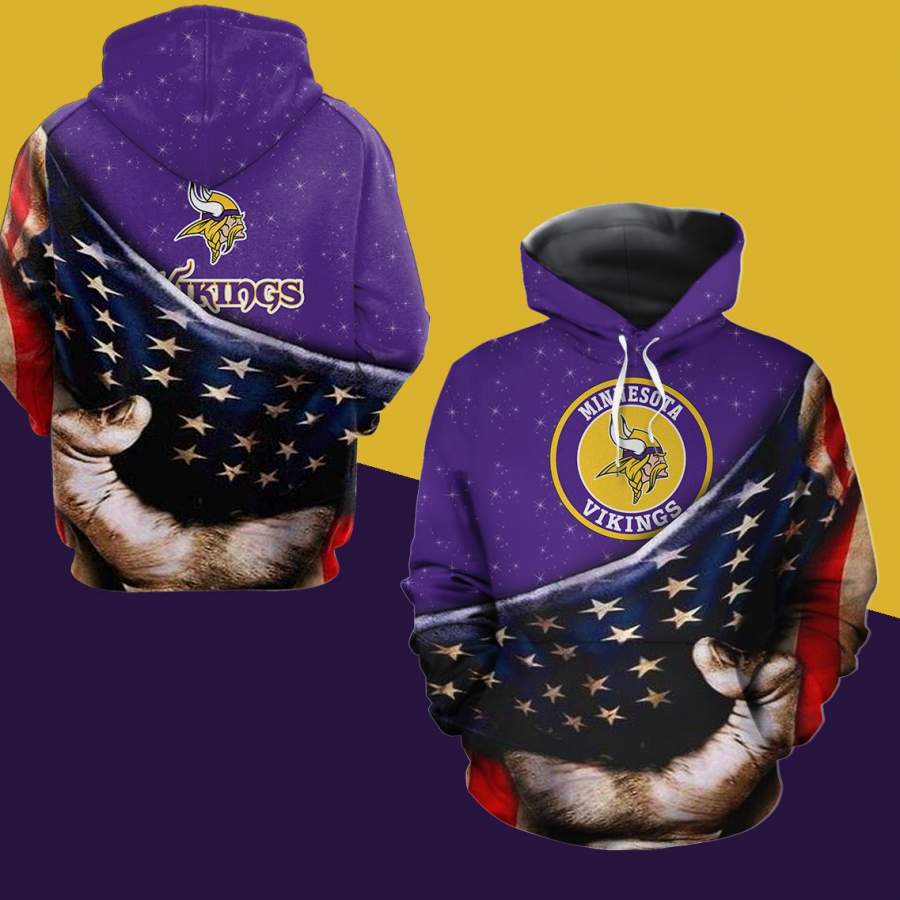 Minnesota Vikings Hoodie 3D Style2936 All Over Printed