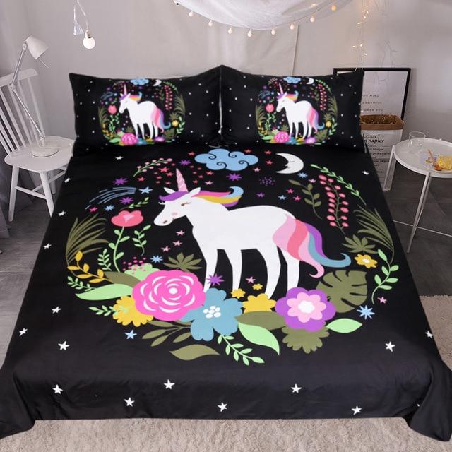 Unicorn Watermelon 3 Pieces Quilted Comforter Set