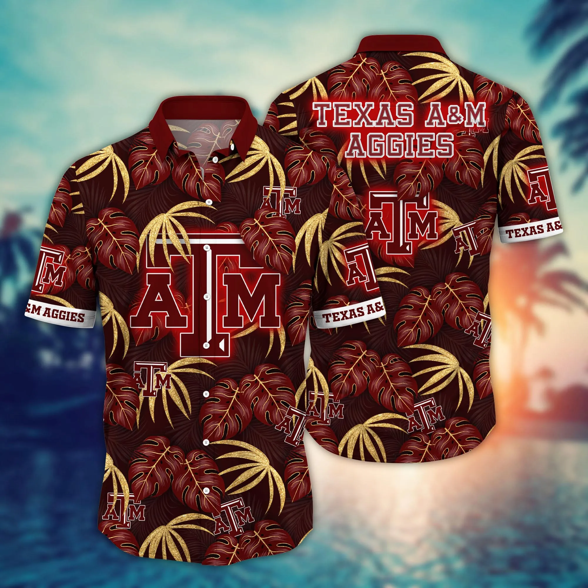 Texas A&Amp;M Aggies NCCA Hawaiian Shirt Beach Breeze Aloha Shirt