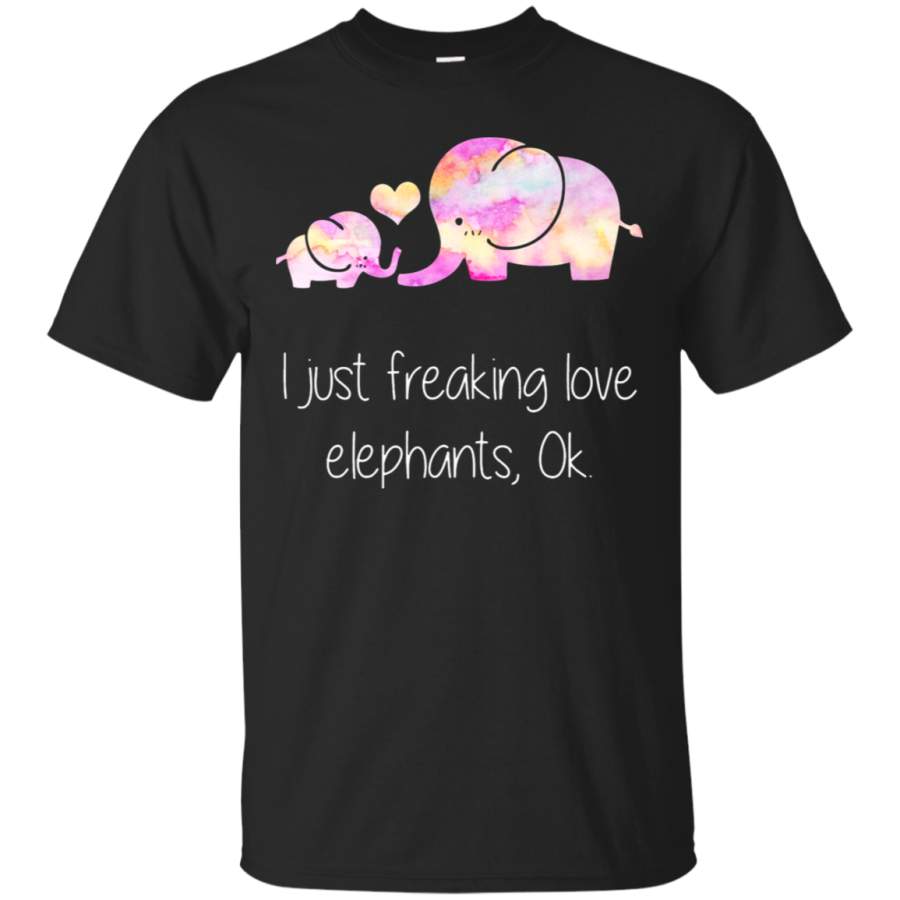 AGR I Just Freaking Love Elephants OK T-Shirt