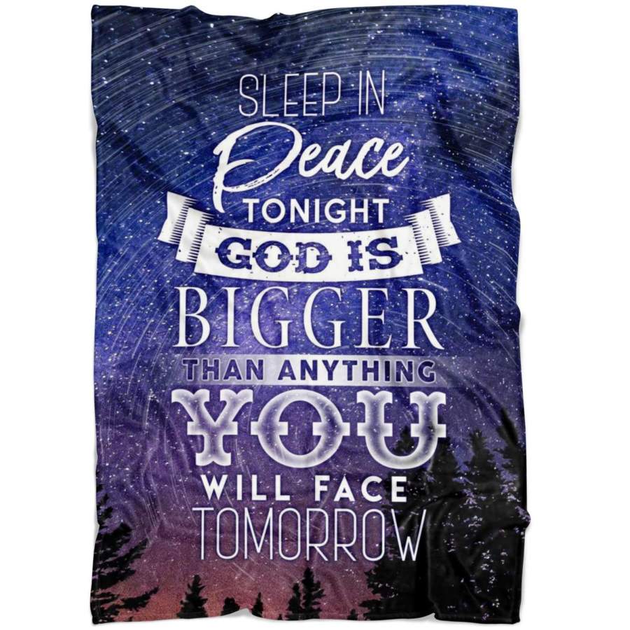 Sleep in peace tonight fleece blanket