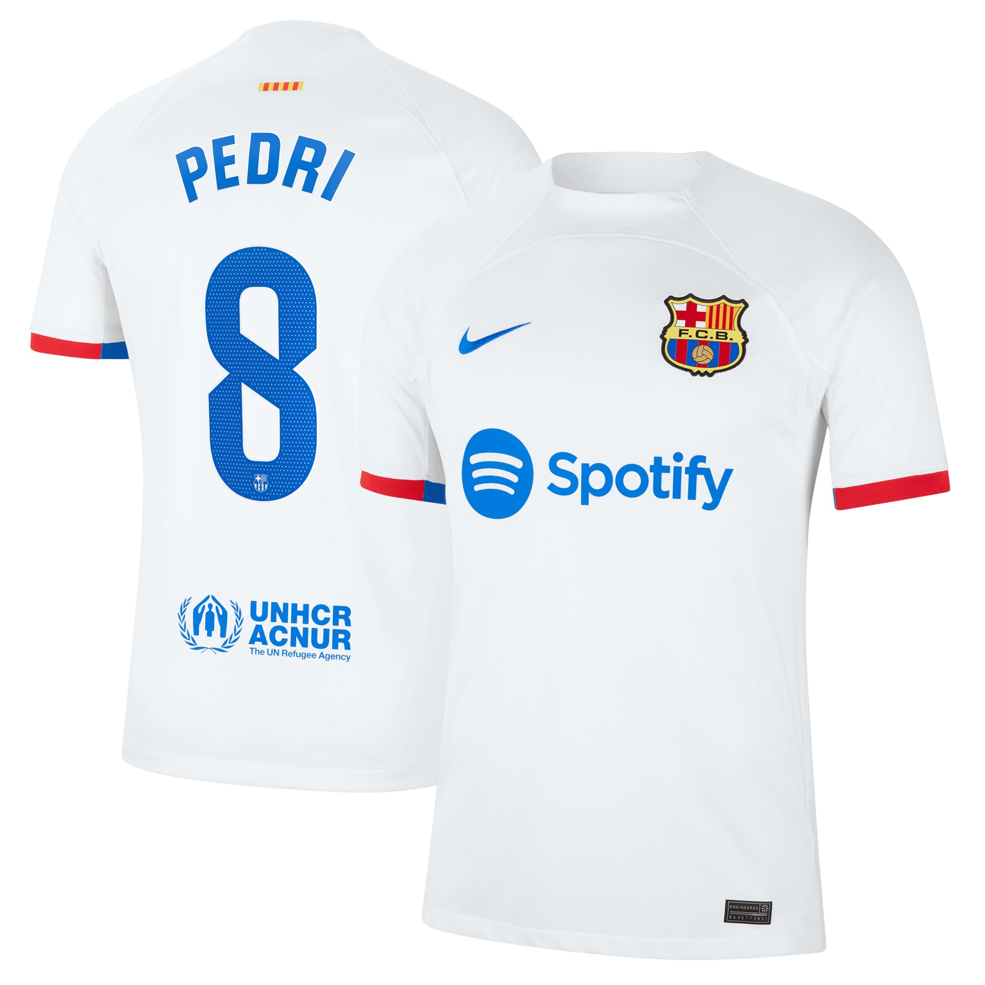 Pedri Barcelona 2023/24 Away Replica Jersey – White