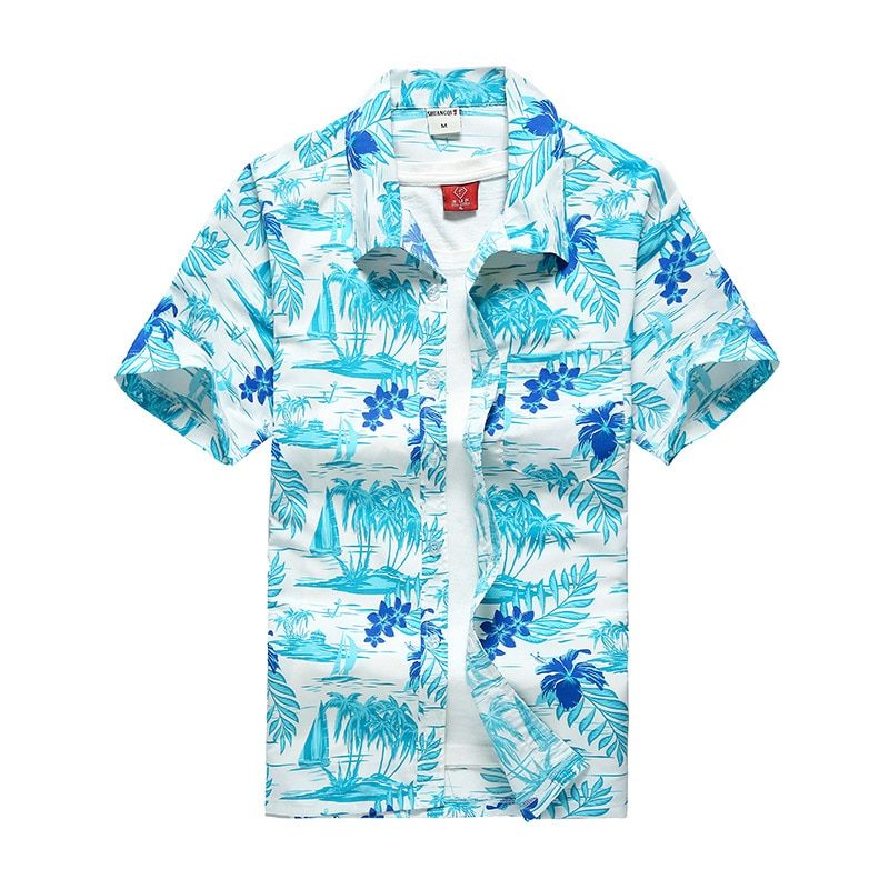 Palm Tree Banana Blue Nice Design Unisex Hawaii Shirt For Men And Women Ha95513