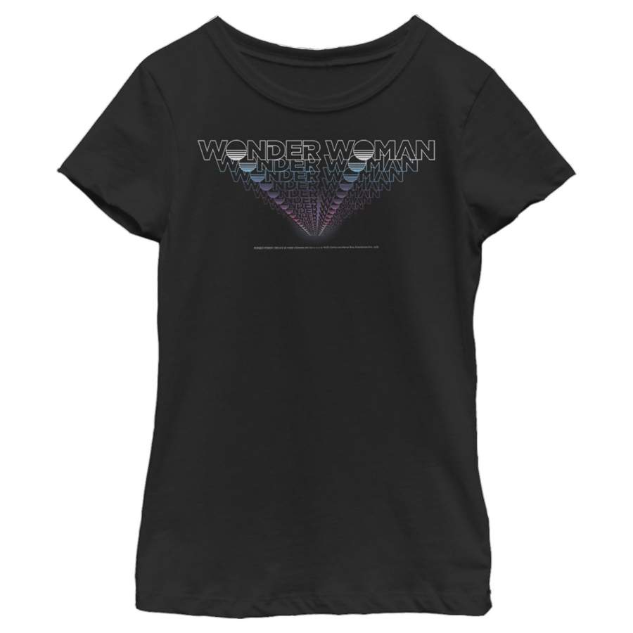 Wonder Woman 1984 Girl’s Logo Retro Effect  T-Shirt