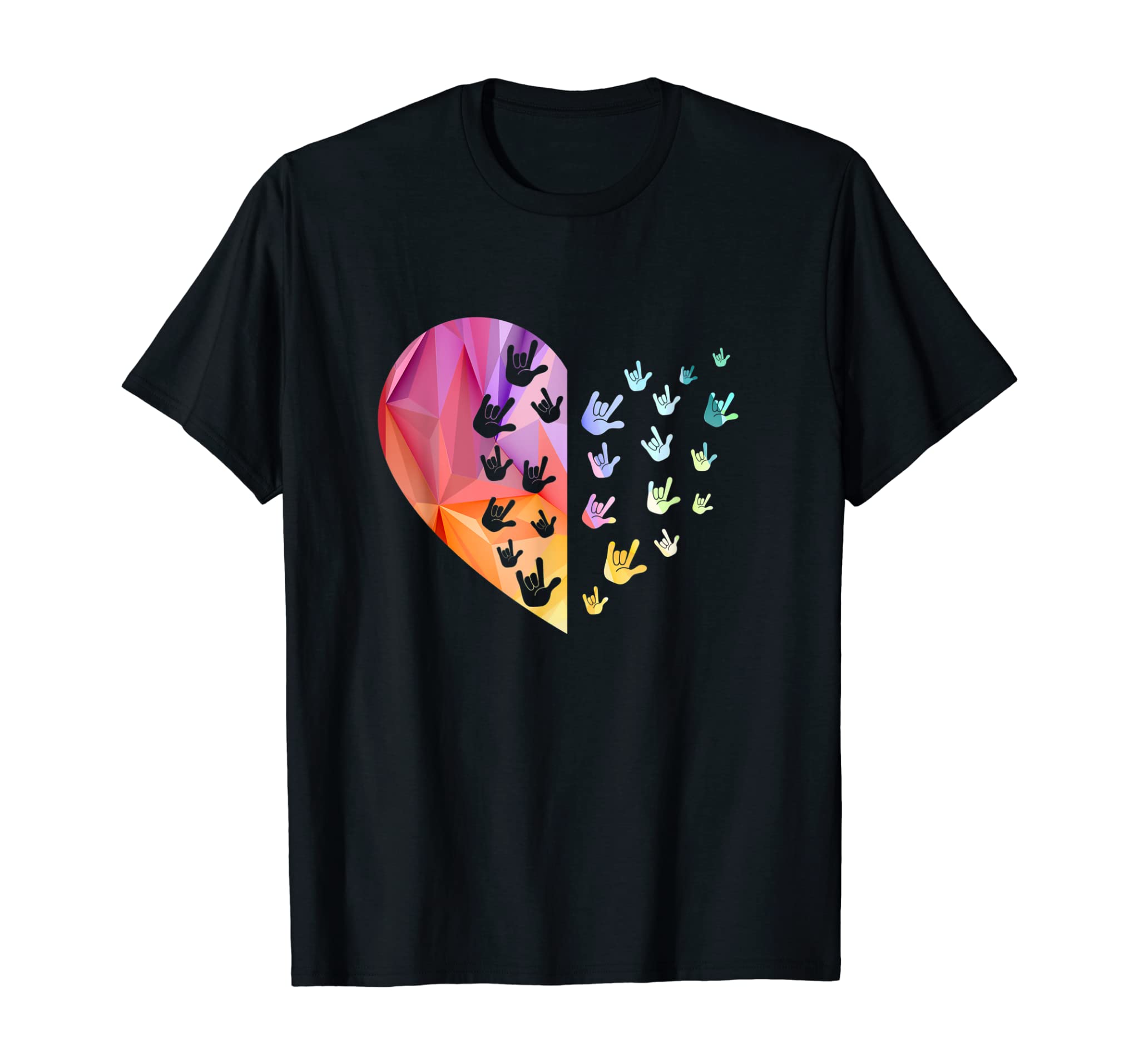 Sign Language Heart – ASL Gift Deaf Gift ASL Teacher Gift T-Shirt