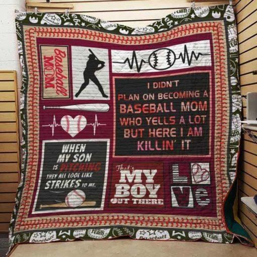 Baseball Mom V7 3D Quilt Blanket HGM20