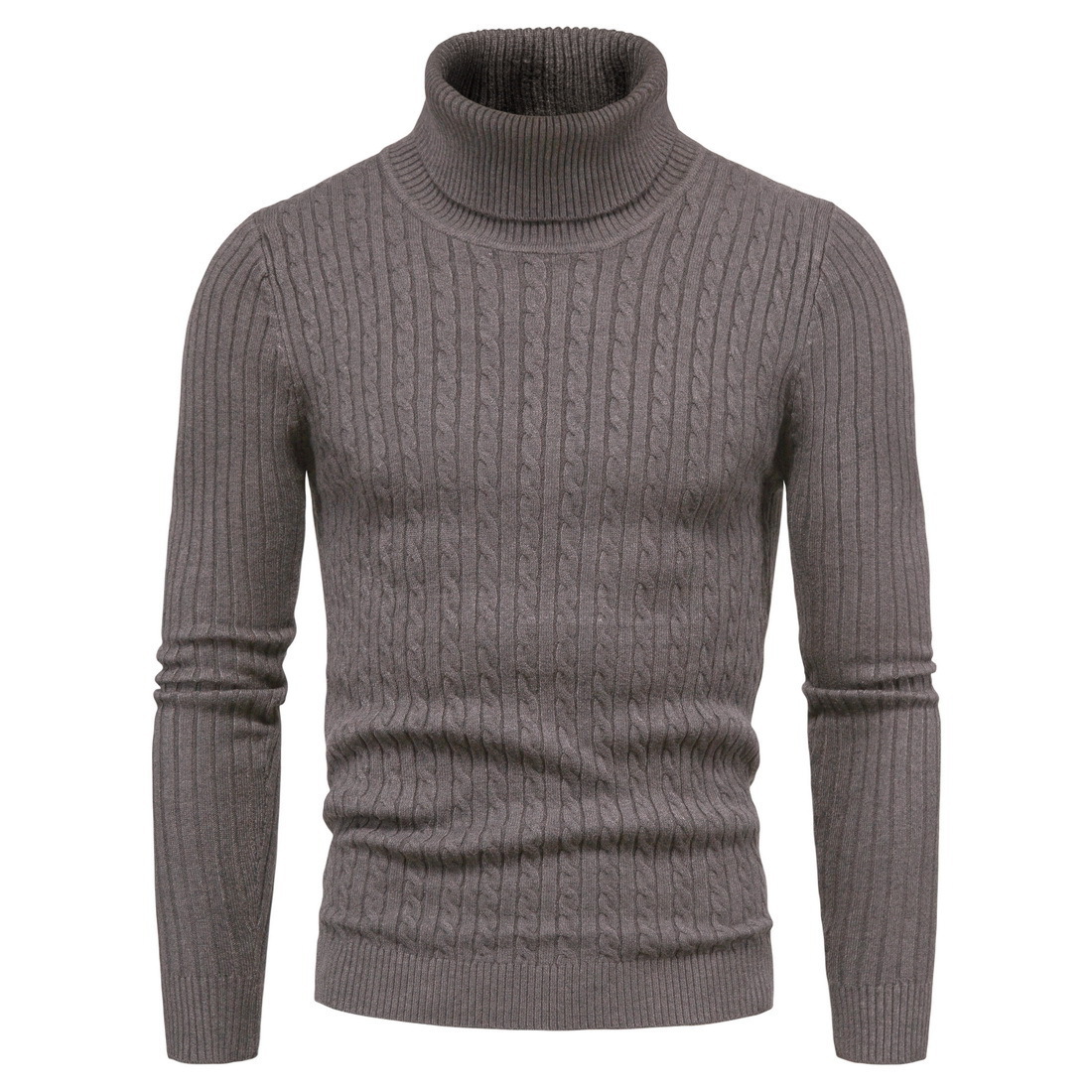 Autumn And Winter Turtleneck Warm Fashion Solid Color sweater Men’s Sweater Slim Pullover men’s Knitted sweater Bottoming Shirt alx