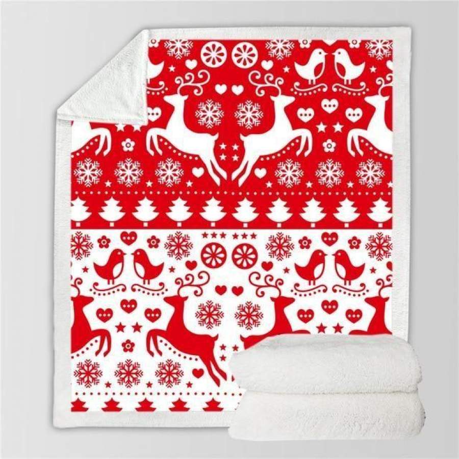 X-Mas Red And White Pattern Blanket Christmas Decoration Ideas Christmas Gift Ideas