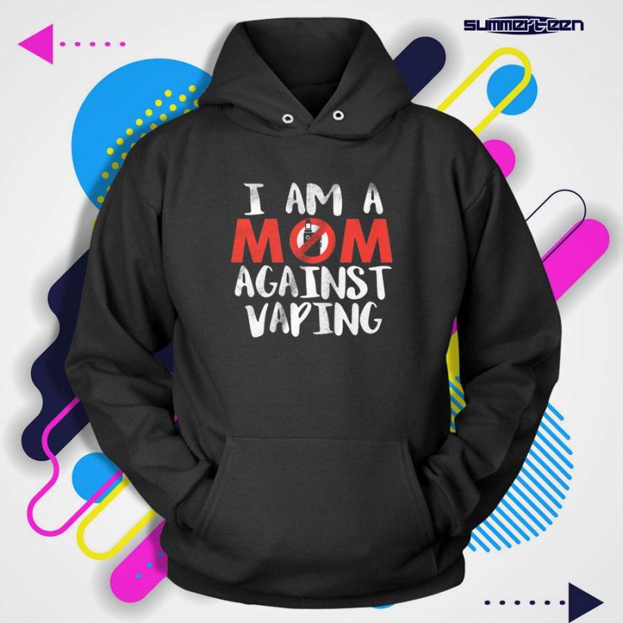 I am a MOM against VAPING logo Men’s Hoodie