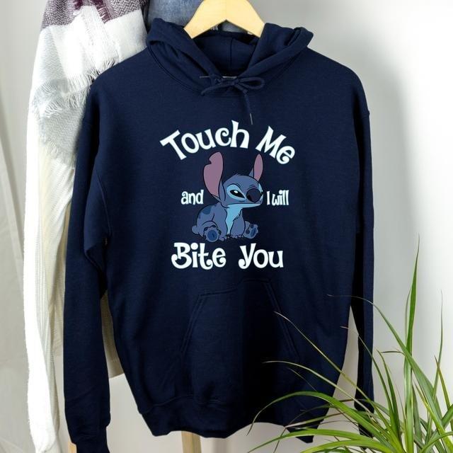 Touch Me And I Will Bite You Stitch Unisex Hoodie, Funny Graphic Tee, sweatshirt, graphic tee