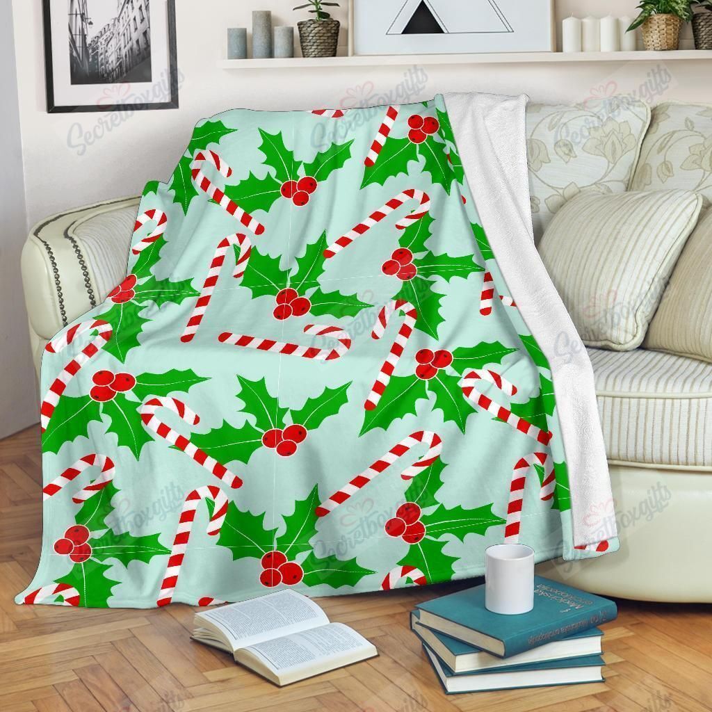 Christmas Candy Cane Pattern Kc0709420Cl Fleece Blanket