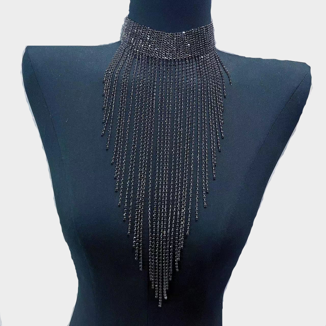 2021 luxury Rhinestone chain Tassel Necklace women’s Maxi Long Necklace Pendant Jewelry Bohemian Indian people’s Necklace alx