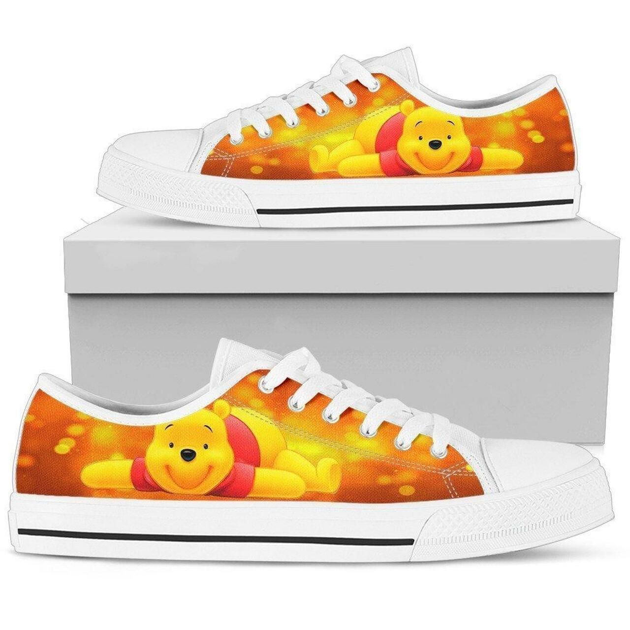 Pooh Low Top Shoes For Women, Shoes For Men Custom Shoes Shoes20407