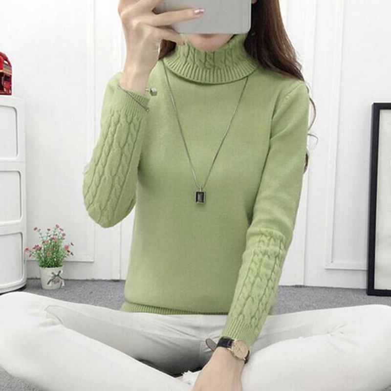 Thick Warm Women Turtleneck 2021 Winter Women Sweaters And Pullovers Knit Long Sleeve Cashmere Sweater Female Jumper alx