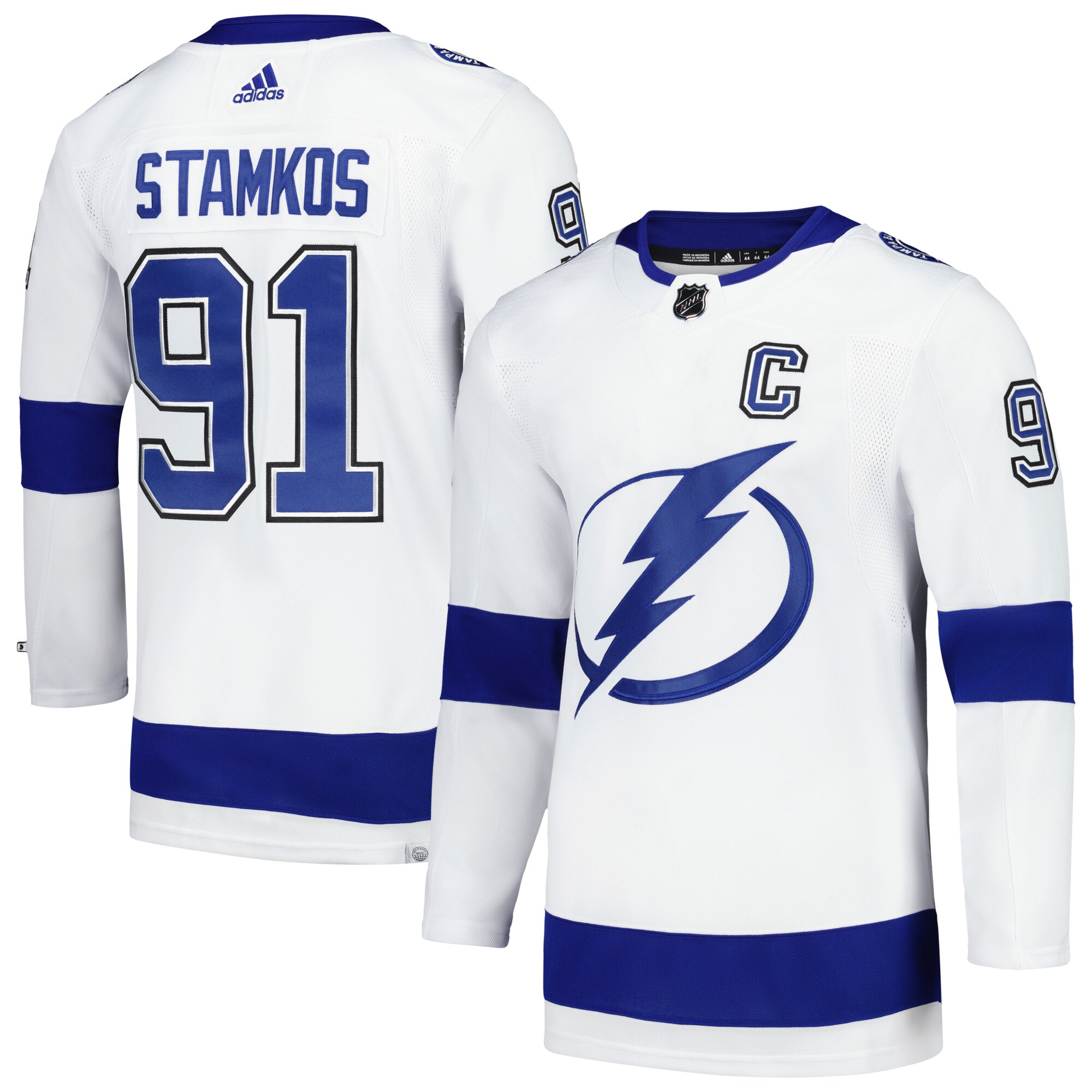 Men's Tampa Bay Lightning Steven Stamkos adidas White Away Primegreen Authentic Pro Player Jersey