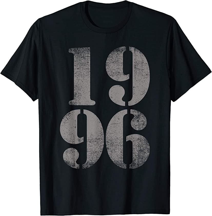 1996 Birth Year, Vintage Distressed Retro Birthday T-Shirt