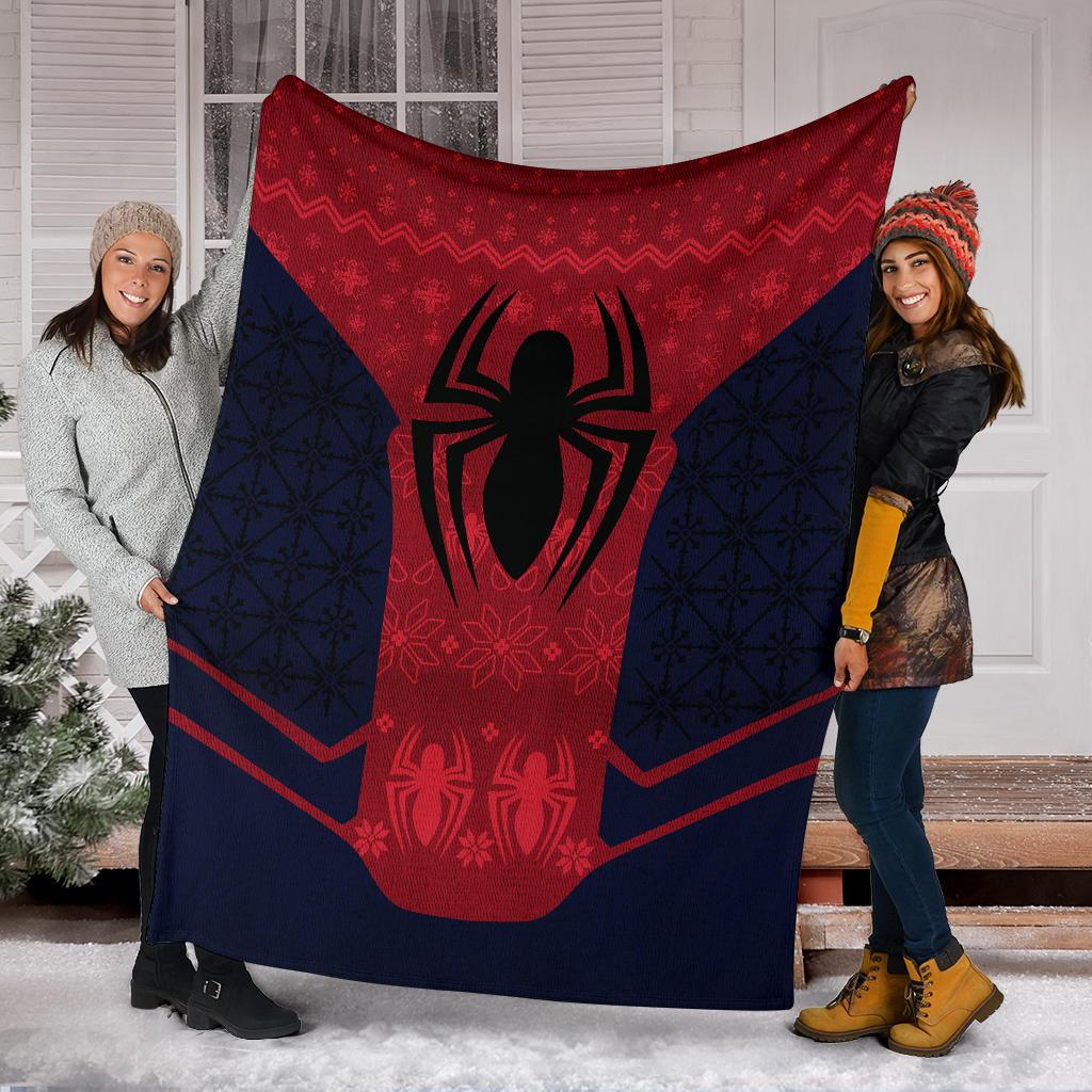 Spiderman Ugly Christmas Custom Blanket Home Decor