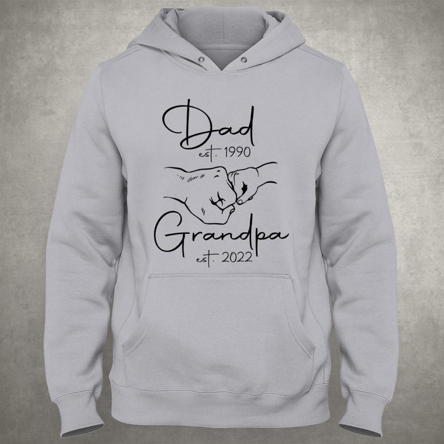 Personalized Dad Est Grandpa Est Hoodie