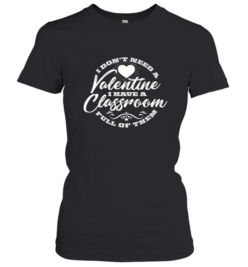 Valentine’s Day Teacher School classroom Art Heart Lover Women’s T-Shirt