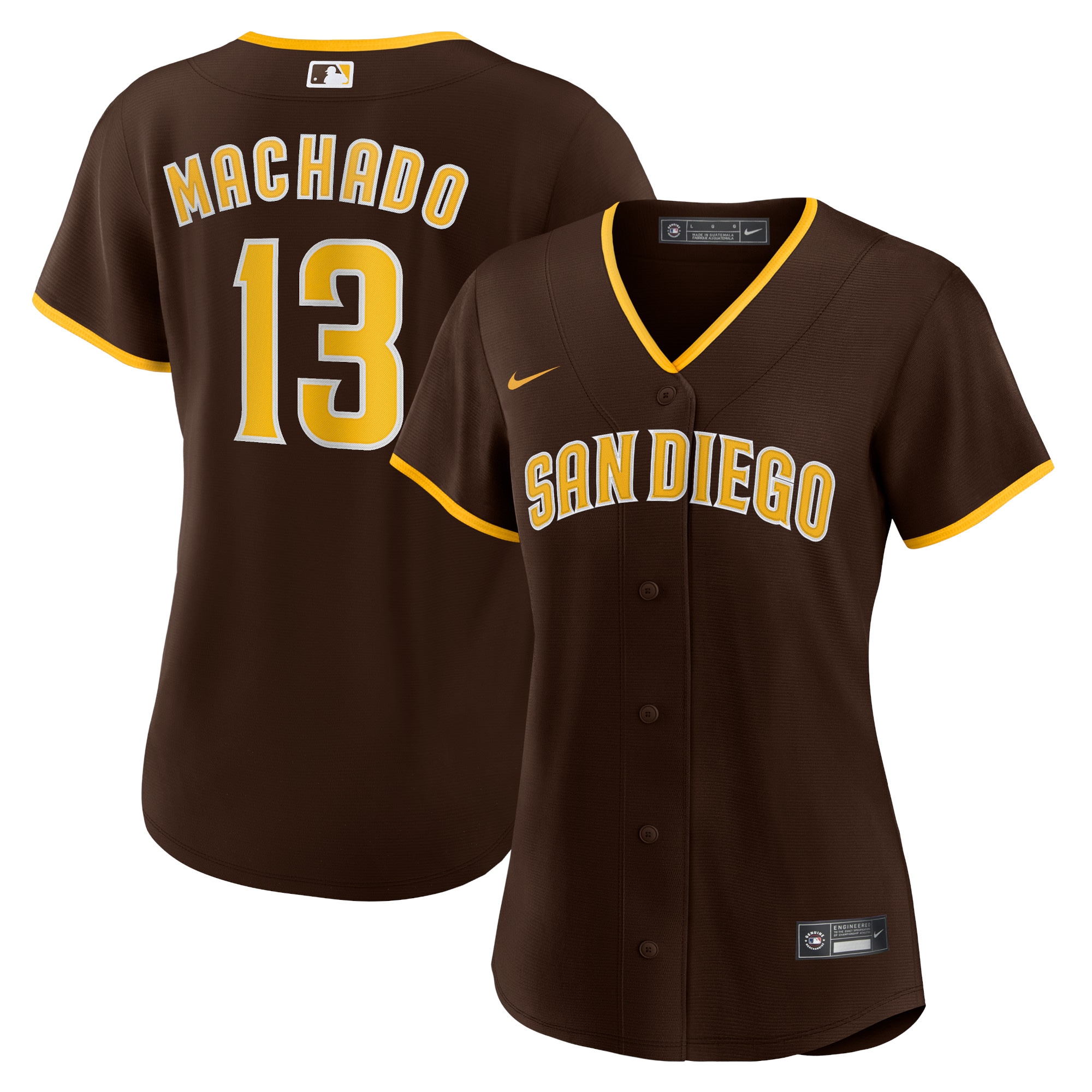 Women’s San Diego Padres Manny Machado Brown Road Player Jersey