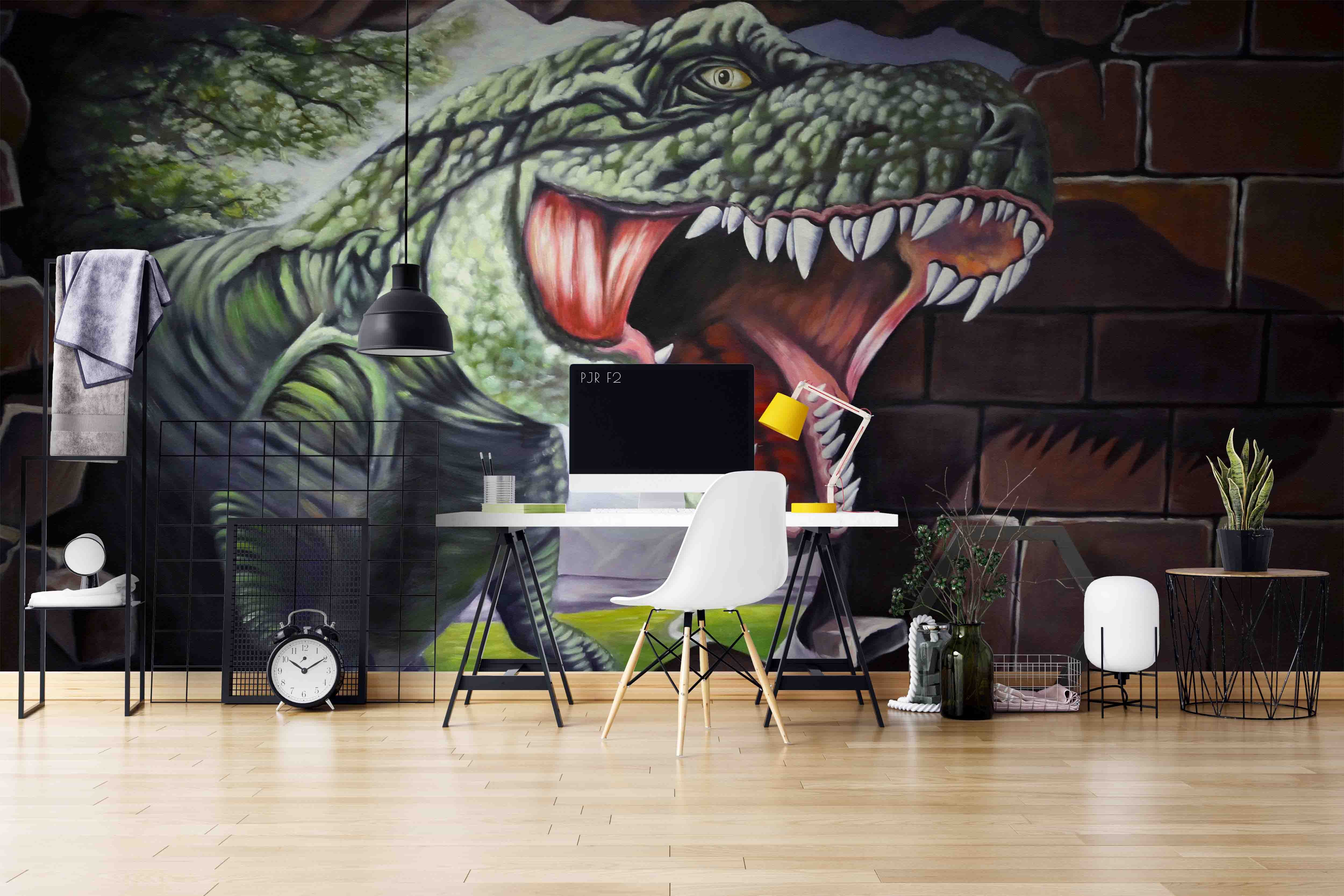 3D Animal Dinosaur Tyrannosaurus Wall Mural Wallpaper Wj 2158