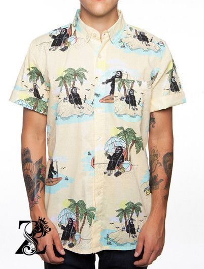 grim reaper hawaiian shirt tattoo