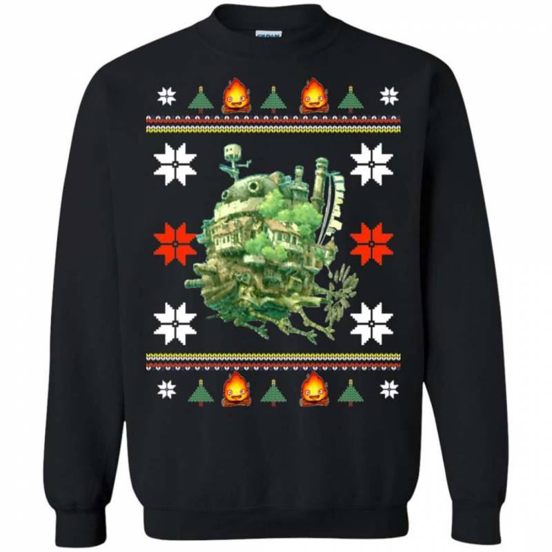 Studio Ghibli Howl’s Moving Castle Miyazaki Ugly Christmas Sweater