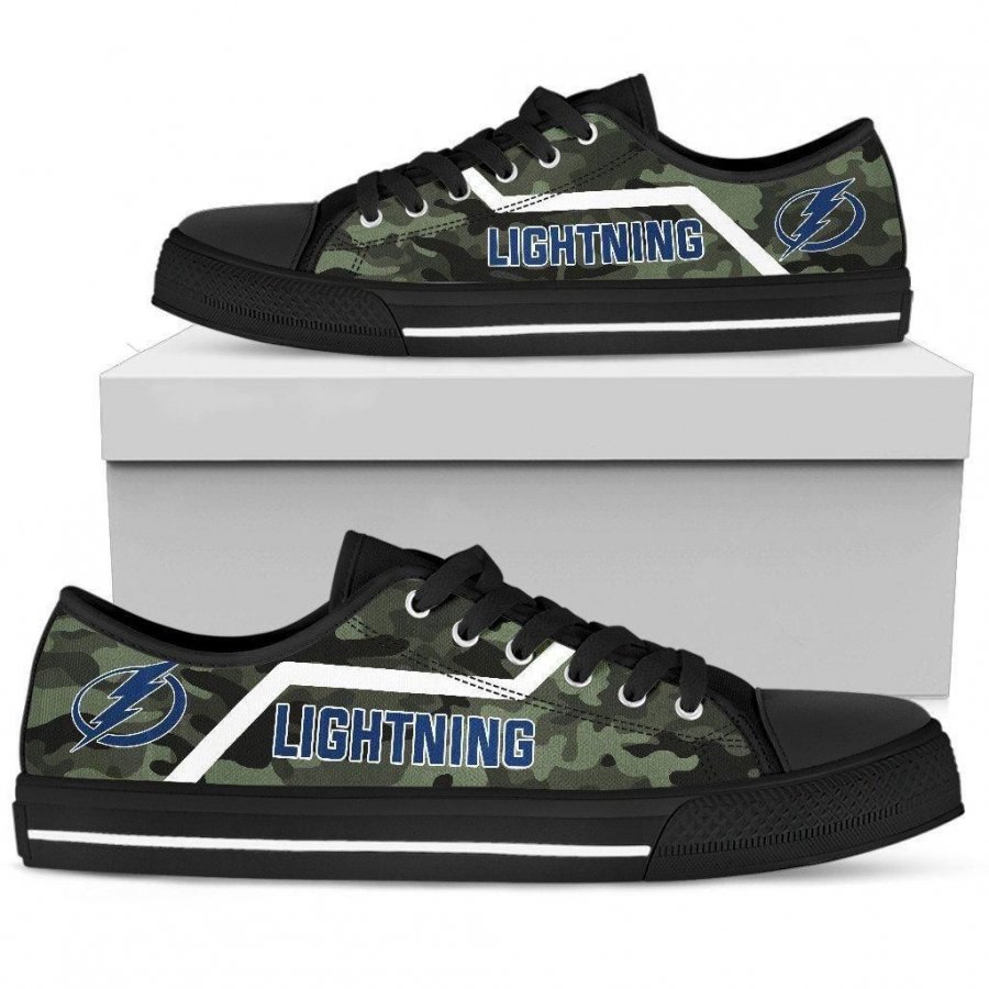 Simple Camo Tampa Bay Lightning Low Top Shoes #987