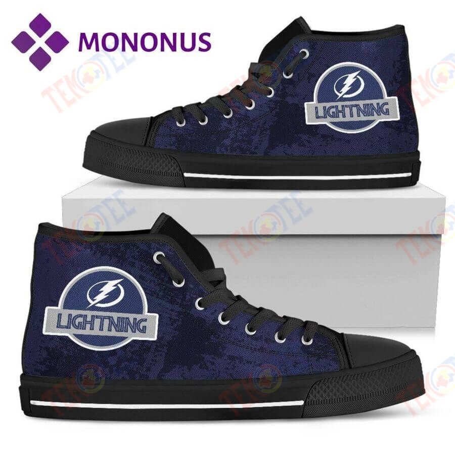 Mens Womens Jurassic Park Tampa Bay Lightning High Top Shoes Black V1 TMT204