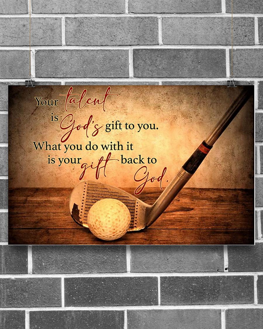 Golf God’s Gift Horizontal Canvas And Poster | Wall Decor Visual Art