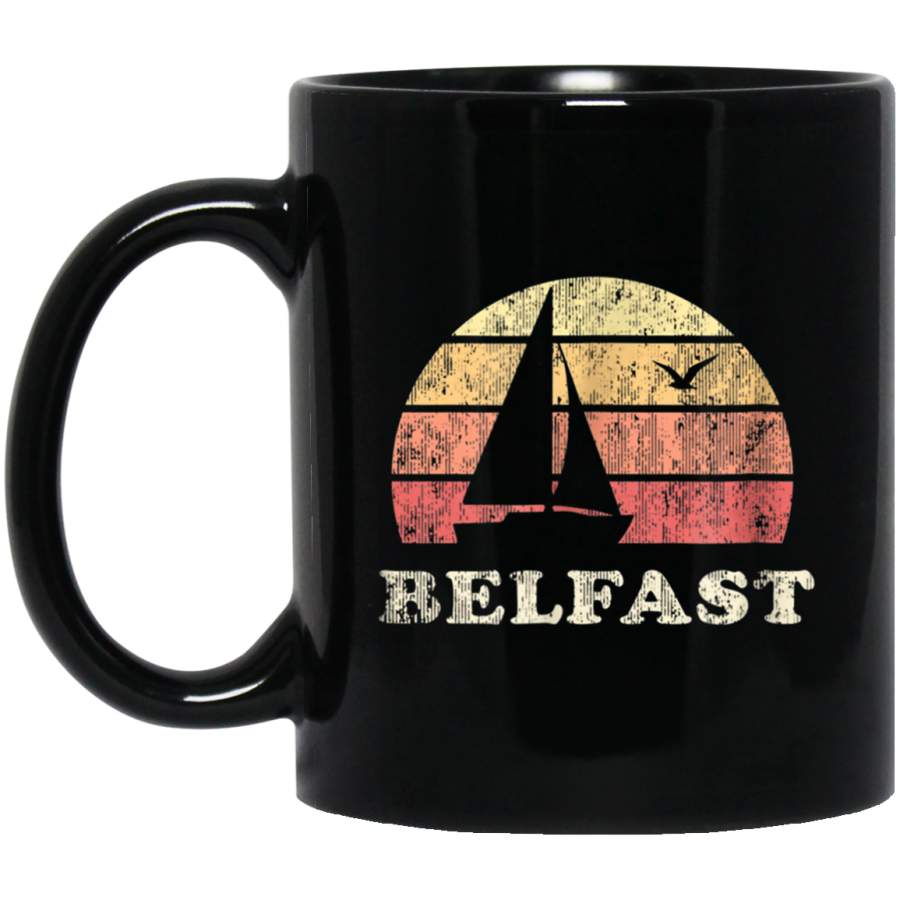 Belfast Mug Vintage Sailboat 70s Throwback Sunset Mug