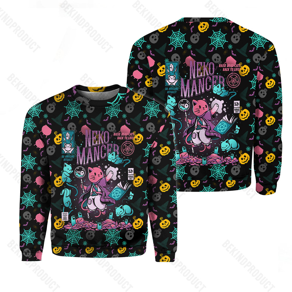 Cat Halloween Crewneck Sweatshirt All Over Print Sweatshirt For Women Sweatshirt For Men Swn1190