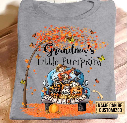 Grandma’S Little Pumpkins Personalized T-Shirt